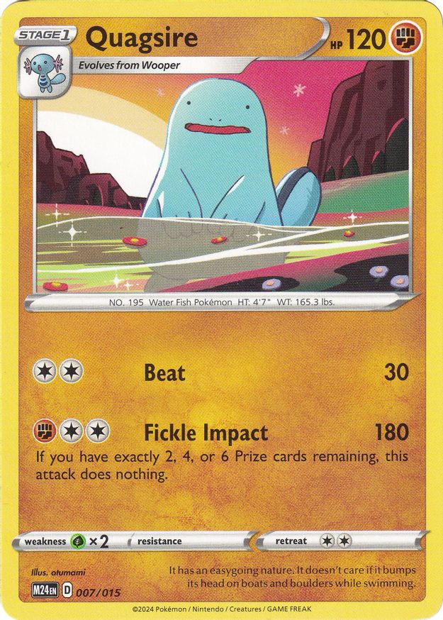 Pokémon-kaart Quagsire 007/015 Promo uit de set McDonald's Dragon Discovery Hauptbild