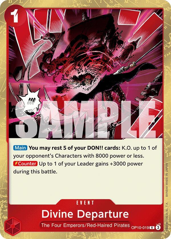 Divine Departure (OP10-019) (V.1) - Royal Blood (Rare) [OP10-019] — one-piece card