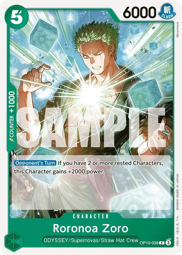Roronoa Zoro (OP10-038) - Royal Blood (Common) [OP10-038] — one-piece card Imagen principal del producto