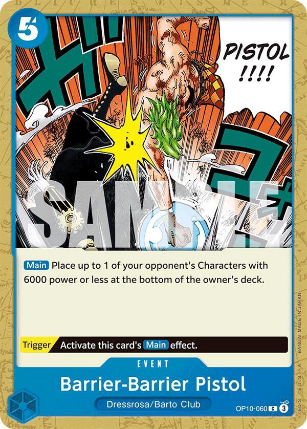 Barrier-Barrier Pistol (OP10-060) - Royal Blood (Common) [OP10-060] — one-piece card