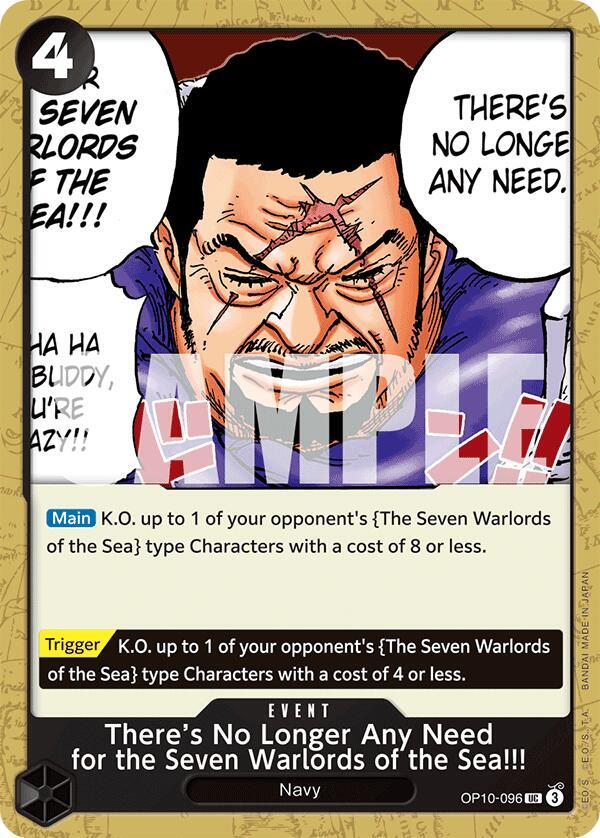 There's No Longer Any Need for the Seven Warlords of the Sea!!! (OP10-096) - Royal Blood (Uncommon) [OP10-096] — one-piece card