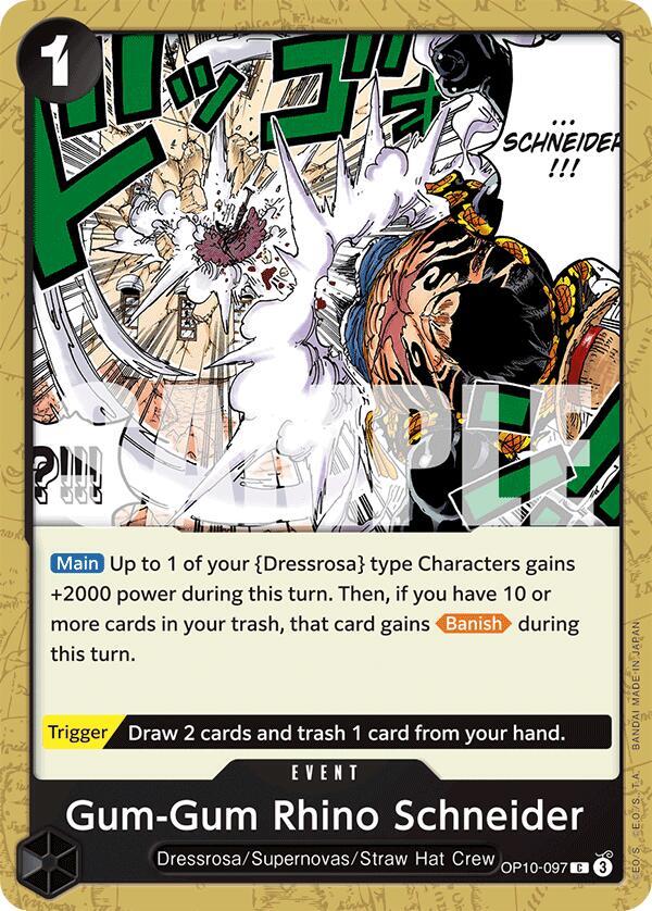 Gum-Gum Rhino Schneider (OP10-097) - Royal Blood (Common) [OP10-097] — one-piece card