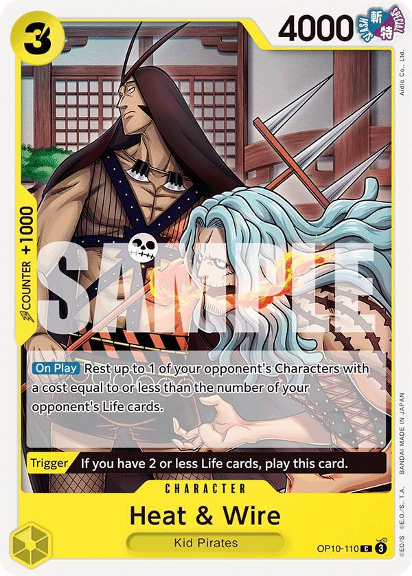Heat & Wire (OP10-110) - Royal Blood (Common) [OP10-110] — one-piece card