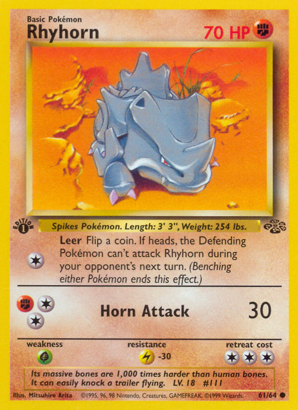 Rhyhorn – Jungle 61 – Pokémon TCG single card