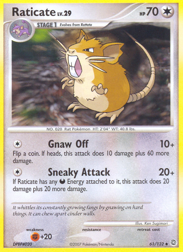 Raticate Lv.29 – Secret Wonders 61 – Pokémon TCG single card Hoofdafbeelding