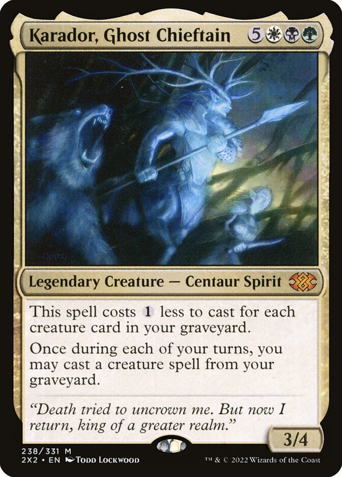 Karador, Ghost Chieftain - Double Masters 2022 (Mythic) [2X2-238] Main image