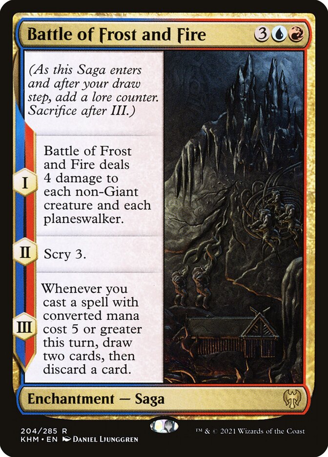 Magic-kaart Battle of Frost and Fire KHM-204 uit Kaldheim (Rare)