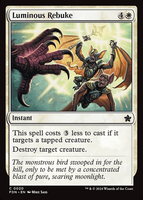 Luminous Rebuke – Magic: The Gathering Foundations (FDN-20) Magic: The Gathering card