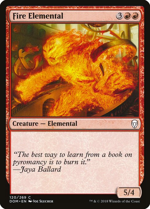 Fire Elemental – Dominaria (DOM-120) Magic: The Gathering card | LC-REM-20260804-15608857067852-62405700-d42c-4c96-9678-dd72d7b7c807
