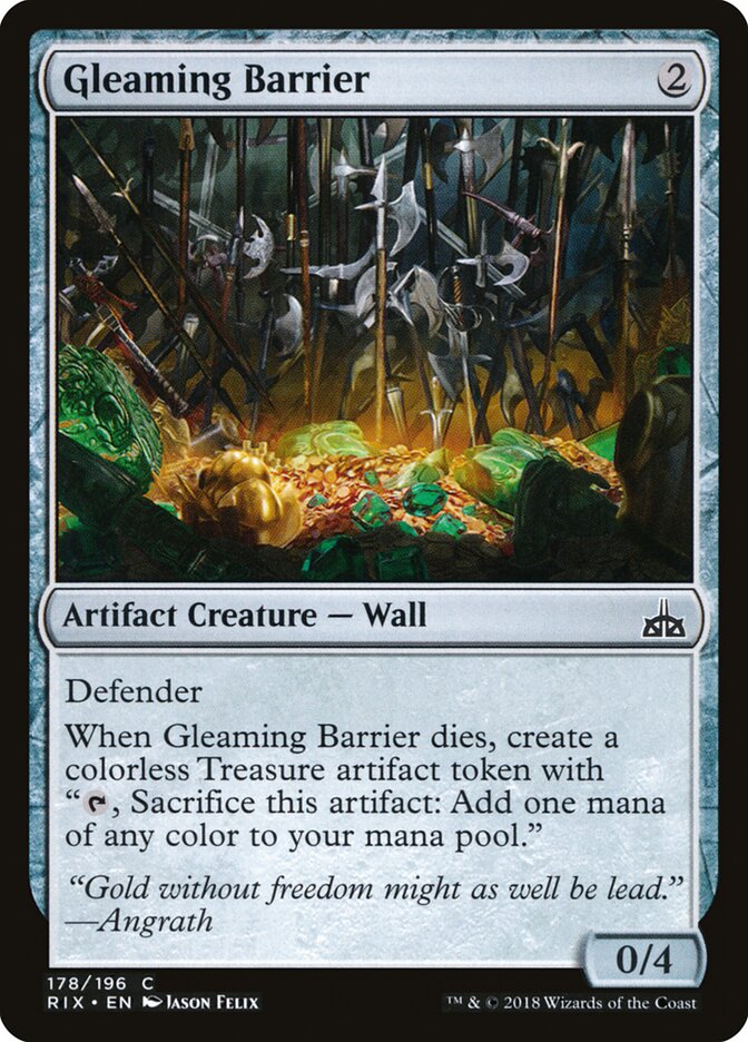 Gleaming Barrier - Rivals of Ixalan (Common) [RIX-178]