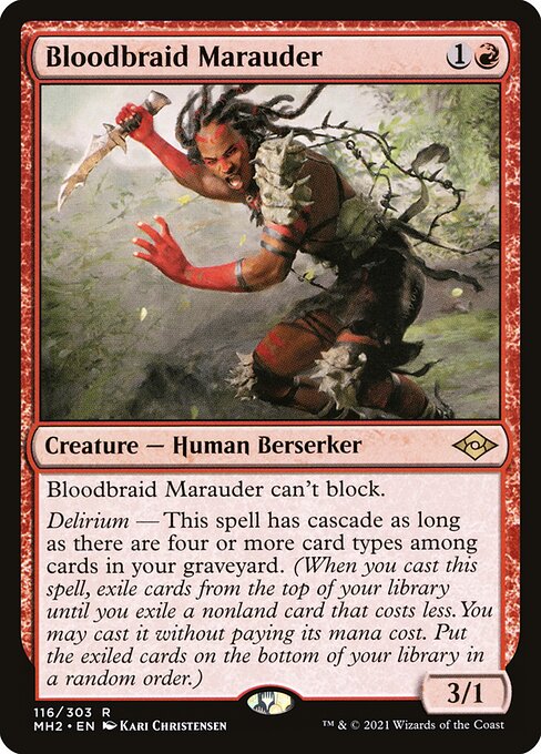 Bloodbraid Marauder – Modern Horizons 2 (MH2-116) Magic: The Gathering card