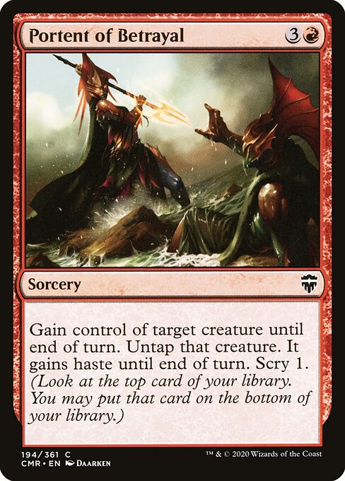 Portent of Betrayal – Commander Legends (CMR-194) Magic: The Gathering card