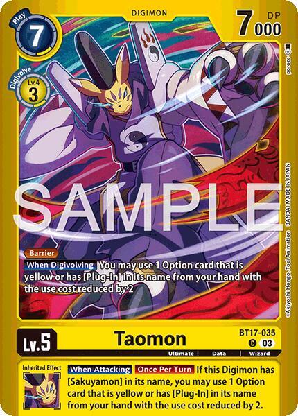 Taomon (BT17-035) - Premium Bandai Products (Alternative Art) [PB-XX-BT17-035] — digimon card