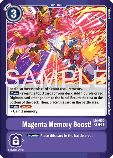 Magenta Memory Boost! (LM-050) - Premium Bandai Products (Promo) [PB-XX-LM-050] — digimon card