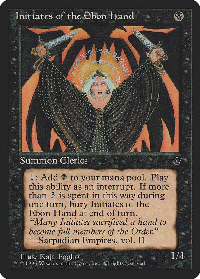 Magic-kaart Initiates of the Ebon Hand FEM-39c uit Fallen Empires (Common) Hoofdafbeelding