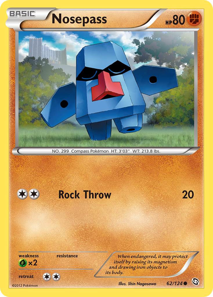 Nosepass – Dragons Exalted 62 – Pokémon TCG single card Hoofdafbeelding