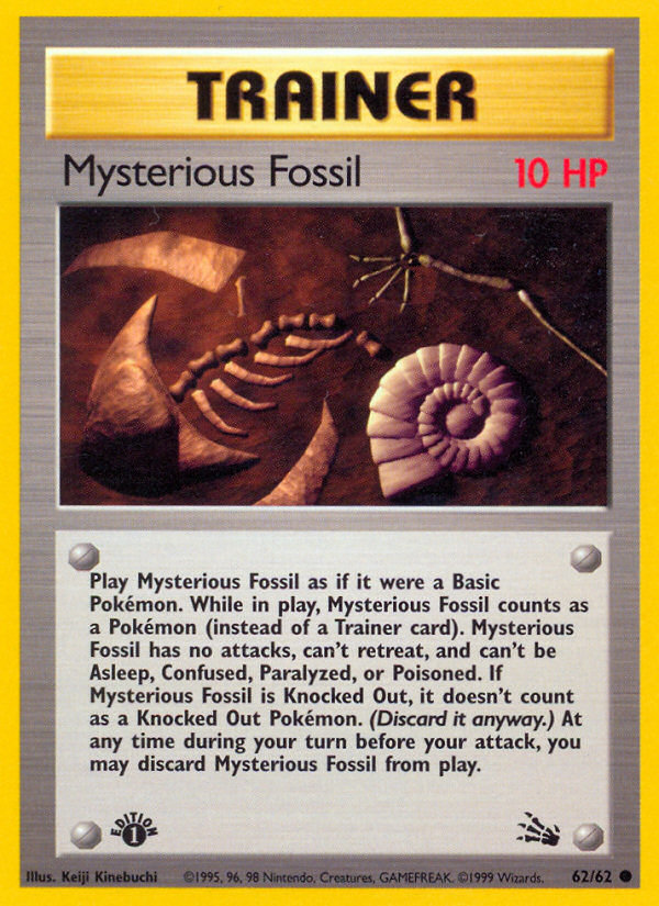 Mysterious Fossil – Fossil 62 – Pokémon TCG single card Main image