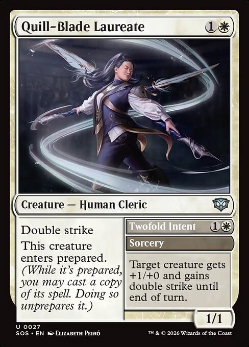Quill-Blade Laureate // Twofold Intent – Secrets of Strixhaven (SOS-27) Magic: The Gathering card | LC-REM-20260804-15765061173580-62a47835-5719-48c4-a740-a0c5f00dce11 Main image