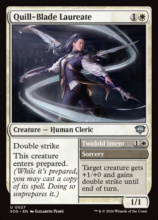 Quill-Blade Laureate // Twofold Intent - Secrets of Strixhaven (Uncommon) [SOS-27] Main image
