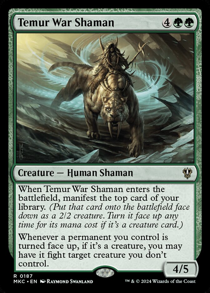 Magic-kaart Temur War Shaman MKC-187 uit Commander: Murders at Karlov Manor (Rare)