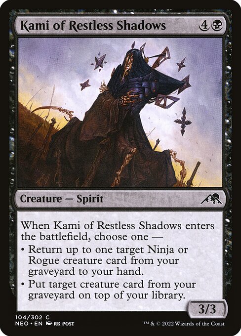 Kami of Restless Shadows – Kamigawa: Neon Dynasty (NEO-104) Magic: The Gathering card | LC-REM-20260804-15610420756812-62d3be4a-ab4f-46ef-837c-0f7559a701fe