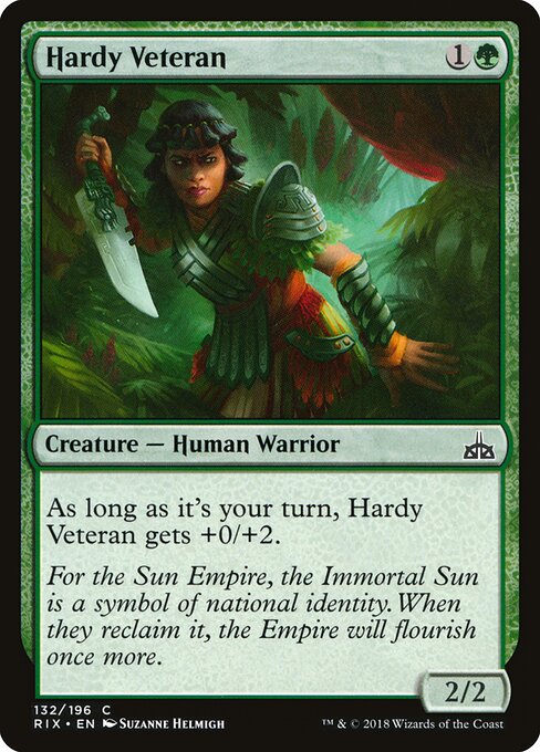 Hardy Veteran – Rivals of Ixalan (RIX-132) Magic: The Gathering card | LC-REM-20260804-15151550300492-62f2755f-276f-4260-a201-f02af88b5708