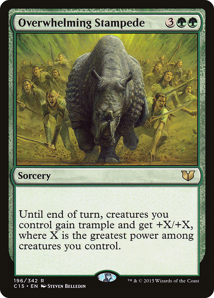 Overwhelming Stampede – Commander 2015 196 – Magic: The Gathering single card Main image