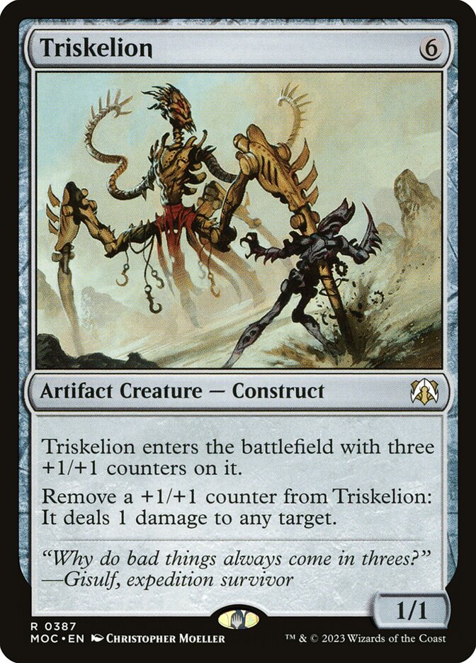 Magic-kaart Triskelion MOC-387 uit March of the Machine Commander (Rare) Immagine principale del prodotto