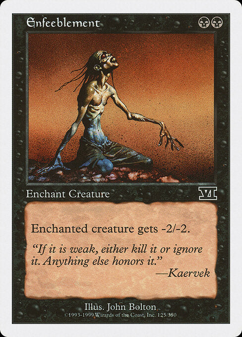 Enfeeblement – Sixth Edition (6ED-125) Magic: The Gathering card