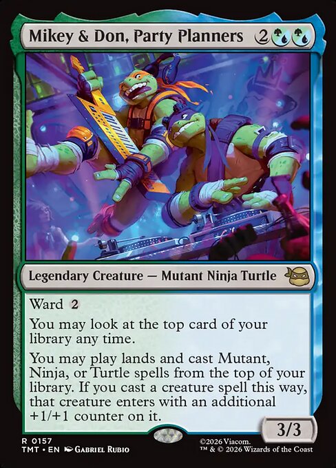 Mikey & Don, Party Planners – Teenage Mutant Ninja Turtles (TMT-157) Magic: The Gathering card