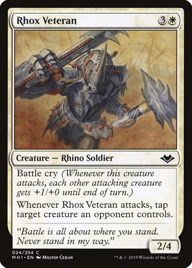 Rhox Veteran - Modern Horizons (Common) [MH1-24]