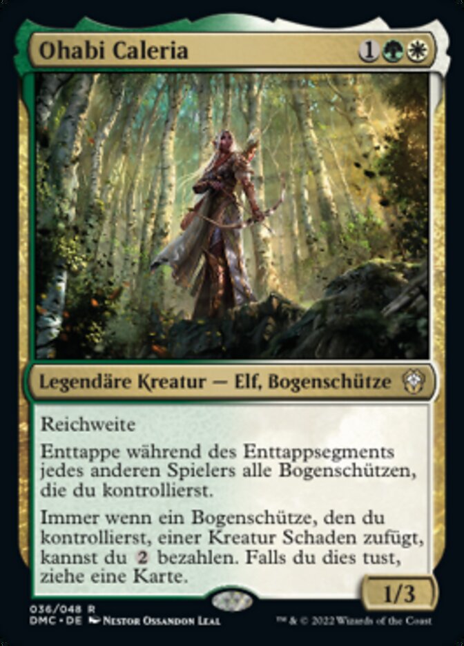 Magic-kaart Ohabi Caleria DMC-36 uit Dominaria United Commander (Rare), Duitse uitgave