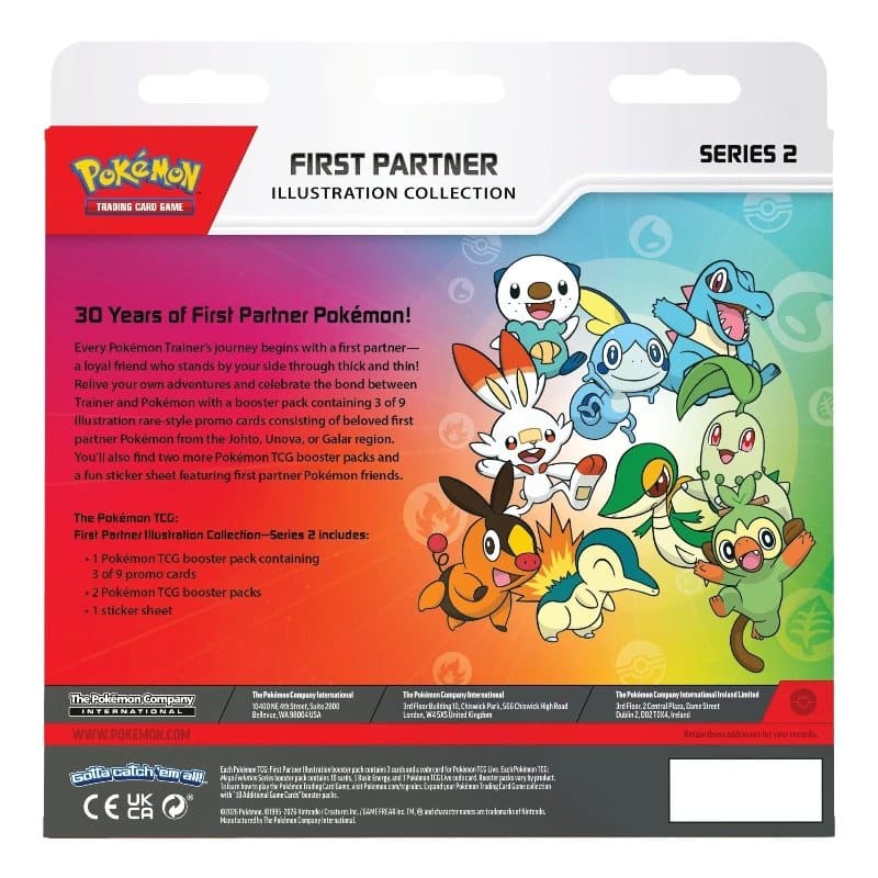 First Partner Illustration Collection Series 2 met promokaarten uit Johto, Unova en Galar