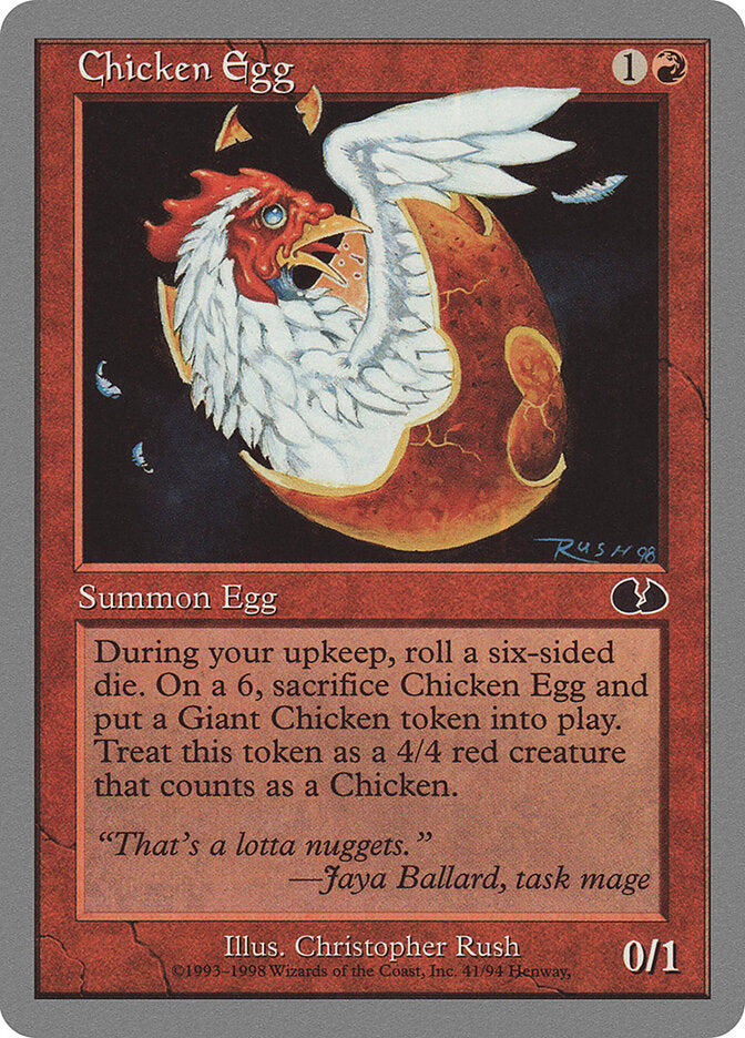 Magic-kaart Chicken Egg UGL-41 uit Unglued (Common)