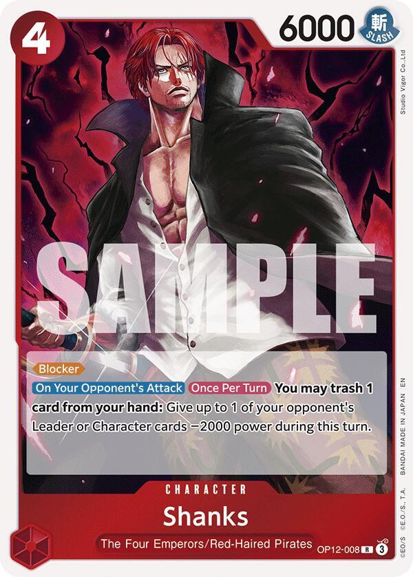 Shanks (OP12-008) (V.1) - Legacy of the Master (Rare) [OP12-008] — one-piece card