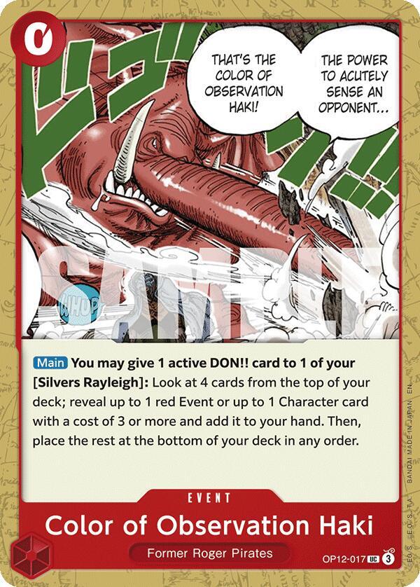 Color of Observation Haki (OP12-017) - Legacy of the Master (Uncommon) [OP12-017] — one-piece card
