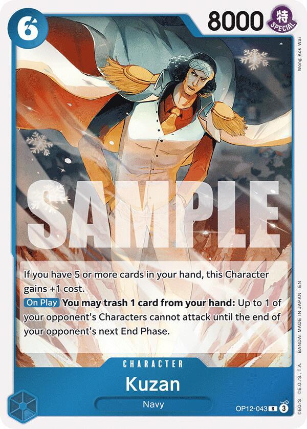 Kuzan (OP12-043) (V.1) - Legacy of the Master (Rare) [OP12-043] — one-piece card Image principale du produit