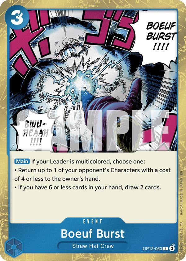 Boeuf Burst (OP12-060) (V.1) - Legacy of the Master (Rare) [OP12-060] — one-piece card Hoofdafbeelding