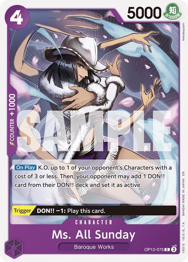 Ms. All Sunday (OP12-075) - Legacy of the Master (Common) [OP12-075] — one-piece card Imagen principal del producto