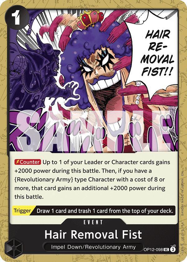 Hair Removal Fist (OP12-098) - Legacy of the Master (Uncommon) [OP12-098] — one-piece card