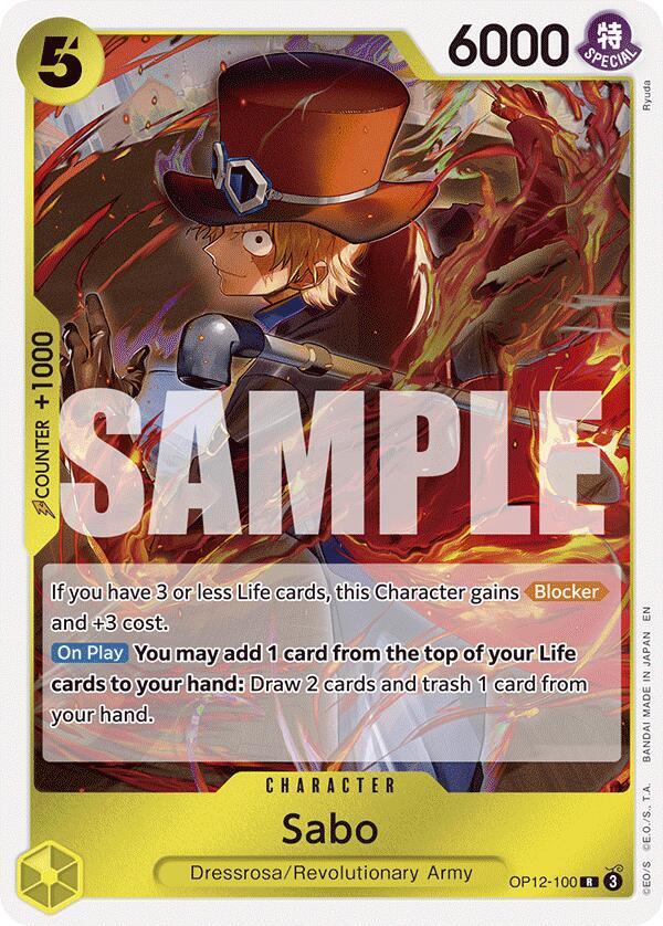 Sabo (OP12-100) - Legacy of the Master (Rare) [OP12-100] — one-piece card