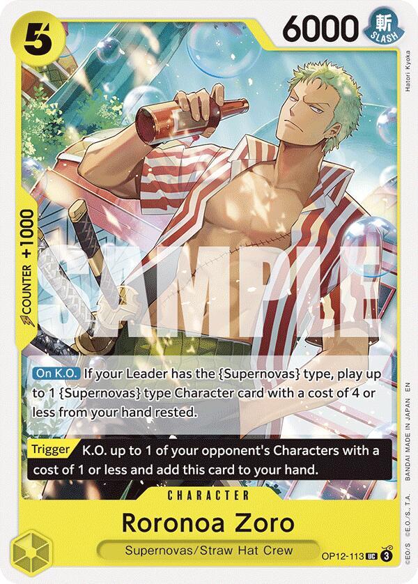 Roronoa Zoro (OP12-113) - Legacy of the Master (Uncommon) [OP12-113] — one-piece card Hauptbild