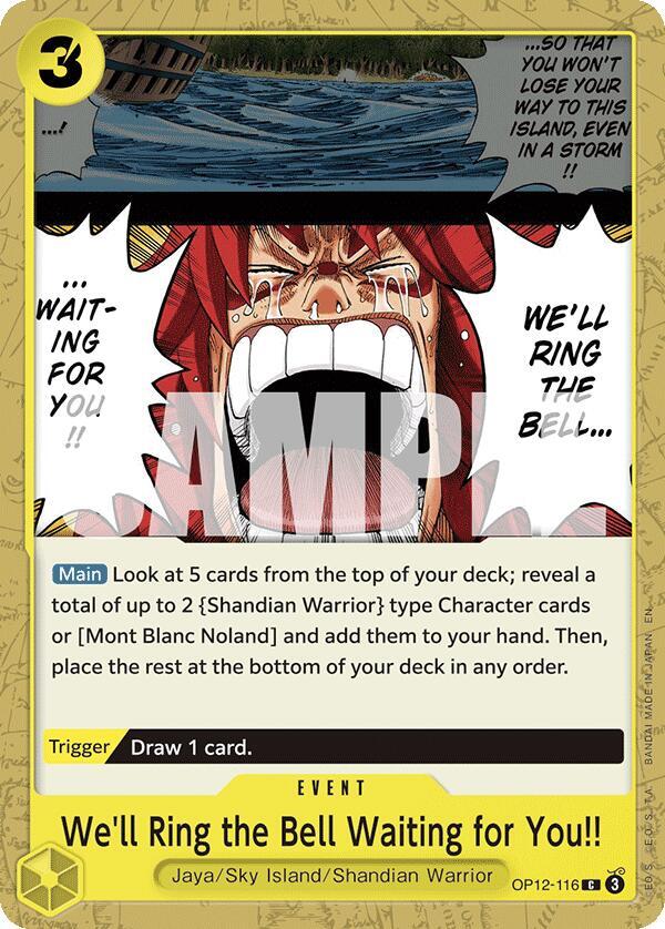 We'll Ring the Bell Waiting for You!! (OP12-116) - Legacy of the Master (Common) [OP12-116] — one-piece card Hauptbild