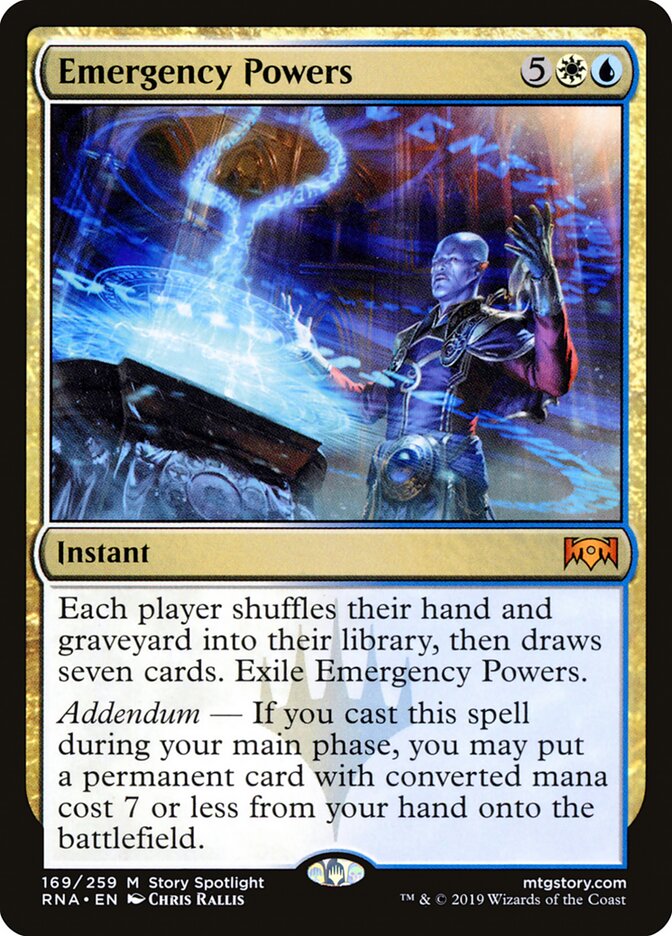 Emergency Powers - Ravnica Allegiance (Mythic) [RNA-169] Image principale du produit