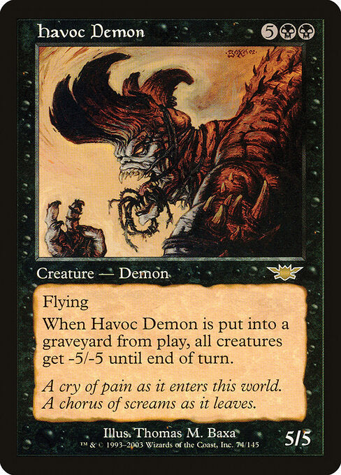 Havoc Demon – Legions (LGN-74) Magic: The Gathering card Imagen principal del producto