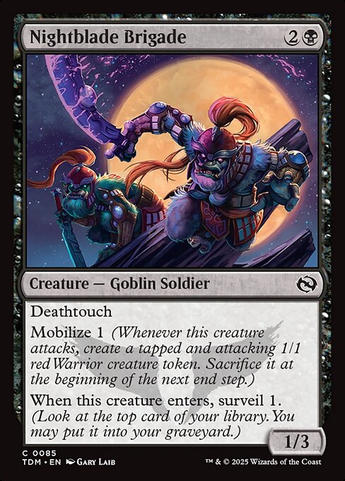 Nightblade Brigade – Tarkir: Dragonstorm (TDM-85) Magic: The Gathering card Hoofdafbeelding