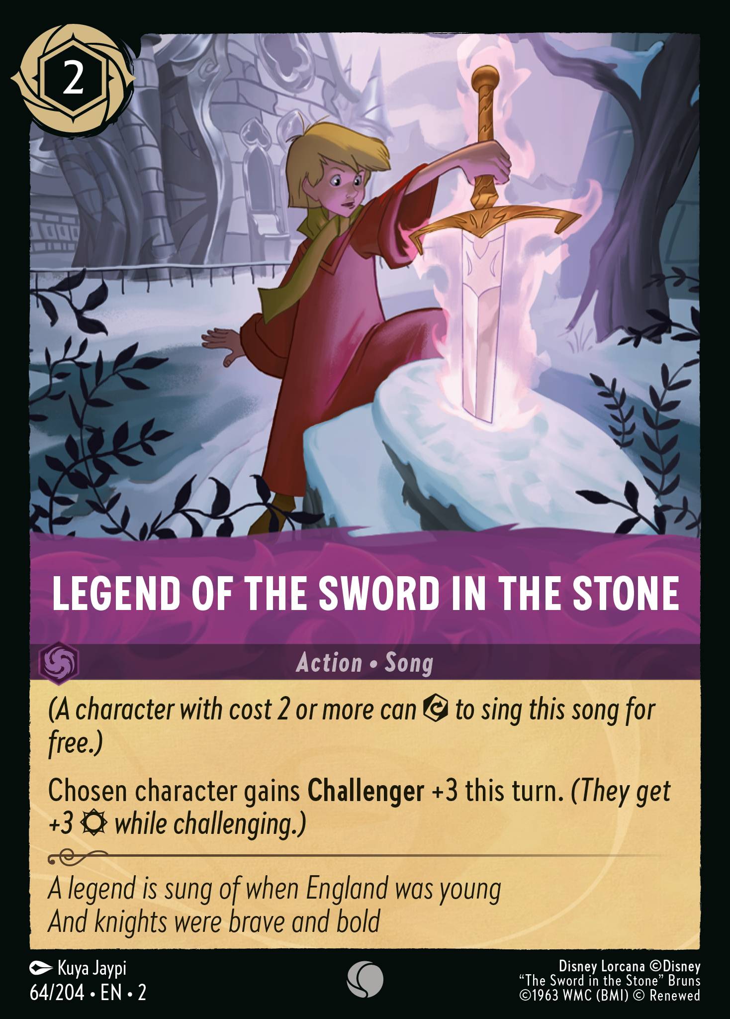 Legend of the Sword in the Stone — Rise of the Floodborn (2ROF-64) Disney Lorcana card