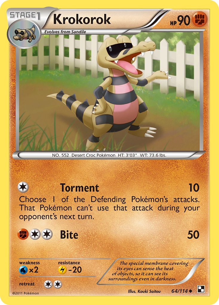 Krokorok – Black & White 64 – Pokémon TCG single card