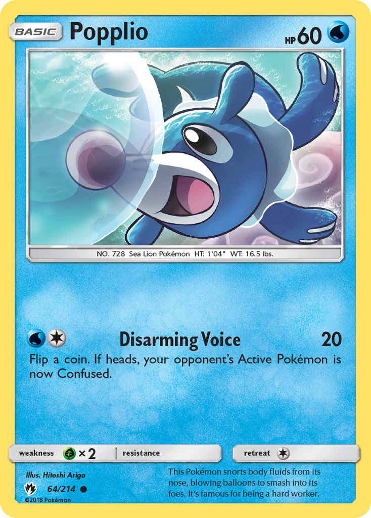 Popplio – Lost Thunder 64 – Pokémon TCG single card Hoofdafbeelding