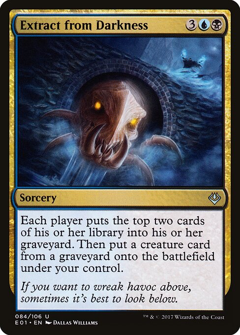 Extract from Darkness – Archenemy: Nicol Bolas (E01-84) Magic: The Gathering card